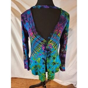 Kathmandu Size S/M Bright Tie Dye Tunic Top